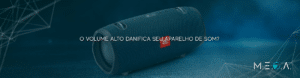 caixa de som volume alto