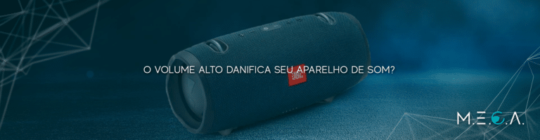 caixa de som volume alto